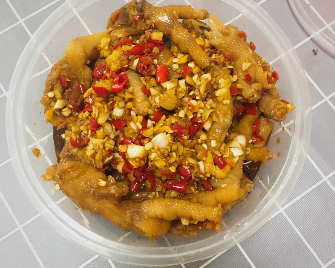 小米椒蒜蓉鸡爪的做法