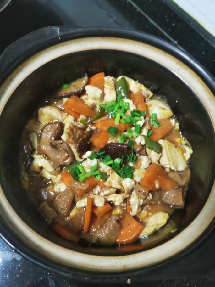 冬菇瑶柱豆腐煲的做法