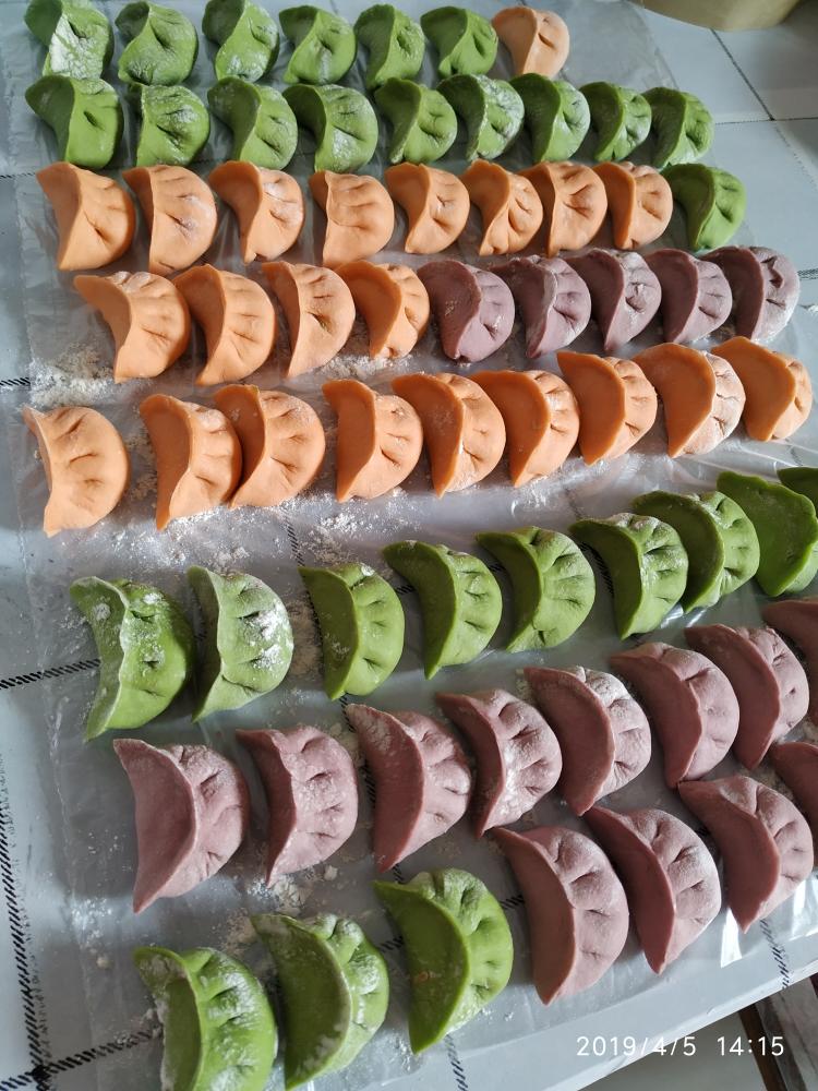 彩色饺子的做法