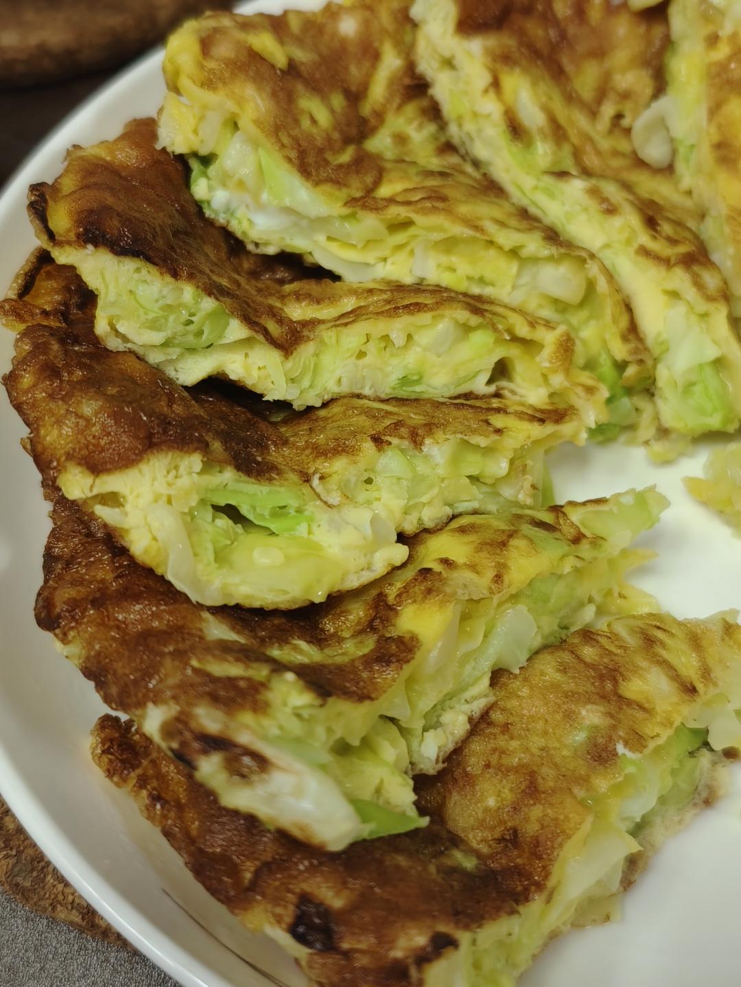 减脂餐|快手低脂低卡早餐饼～包菜蛋饼