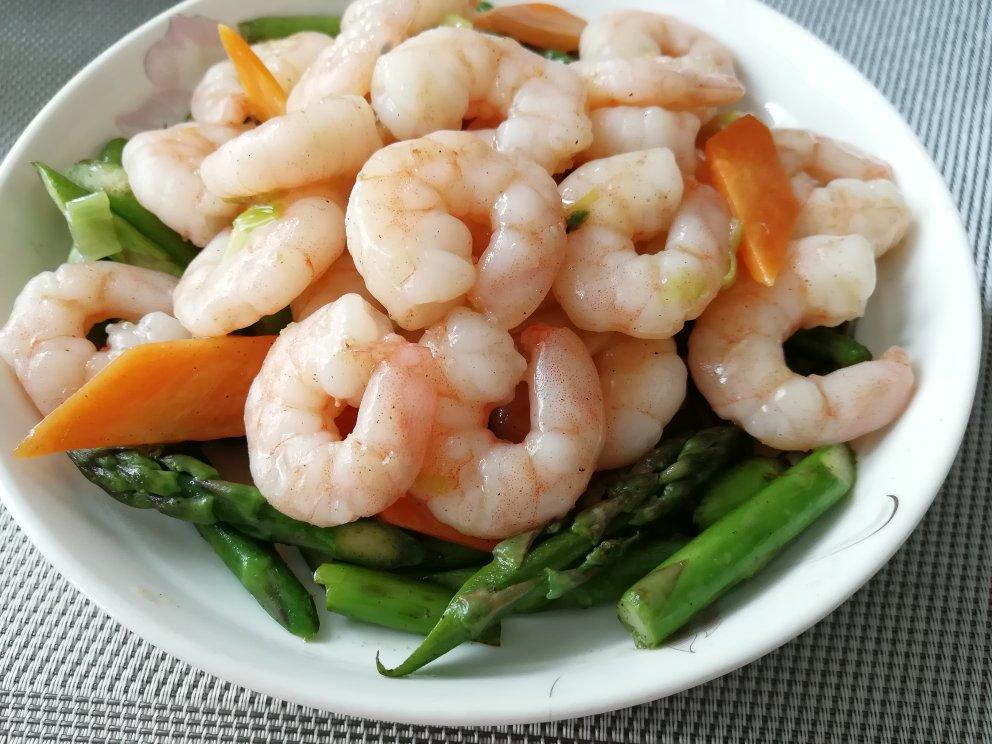 清炒芦笋虾仁