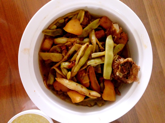 土豆豆角炖排骨