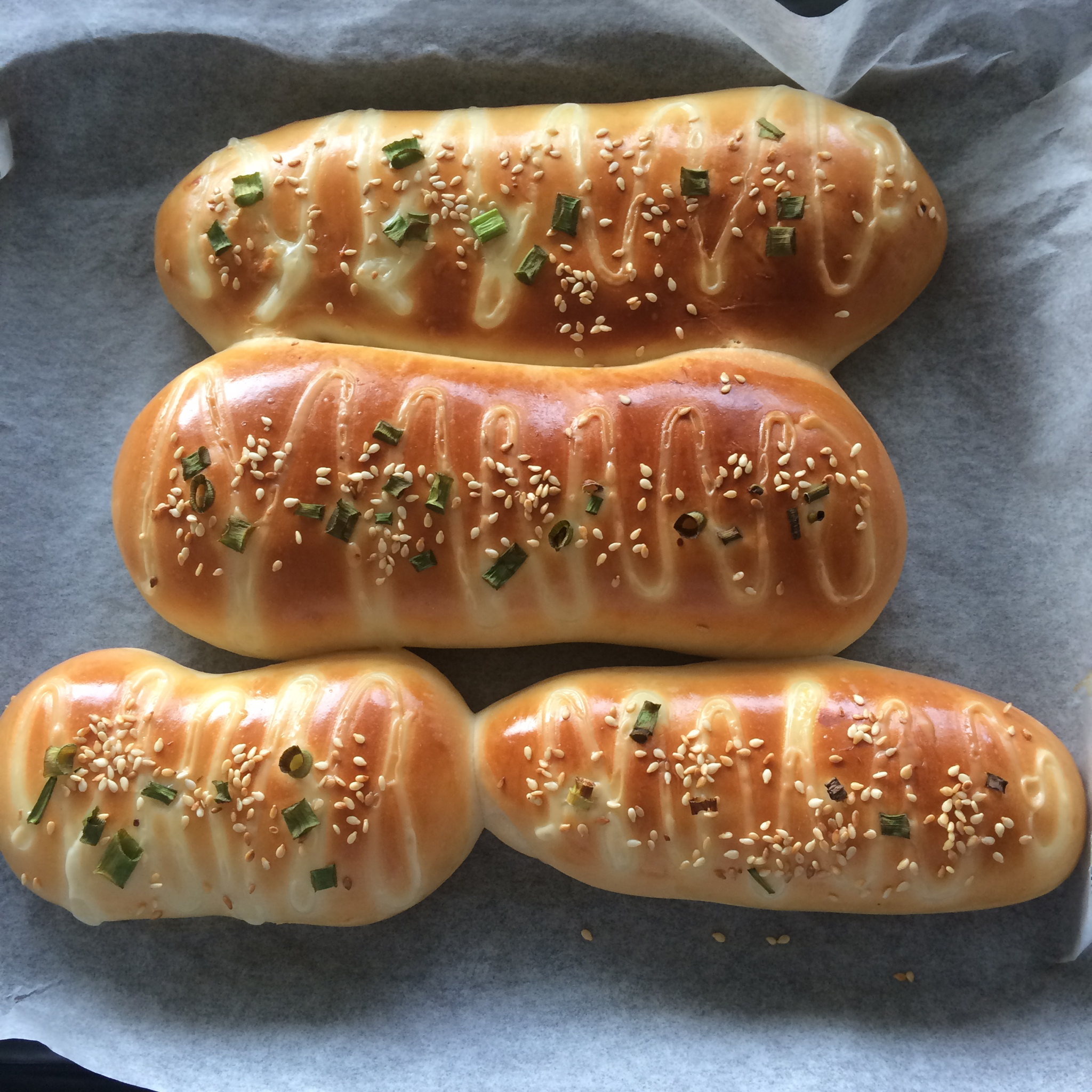 火腿肠早餐面包（一次发酵法）