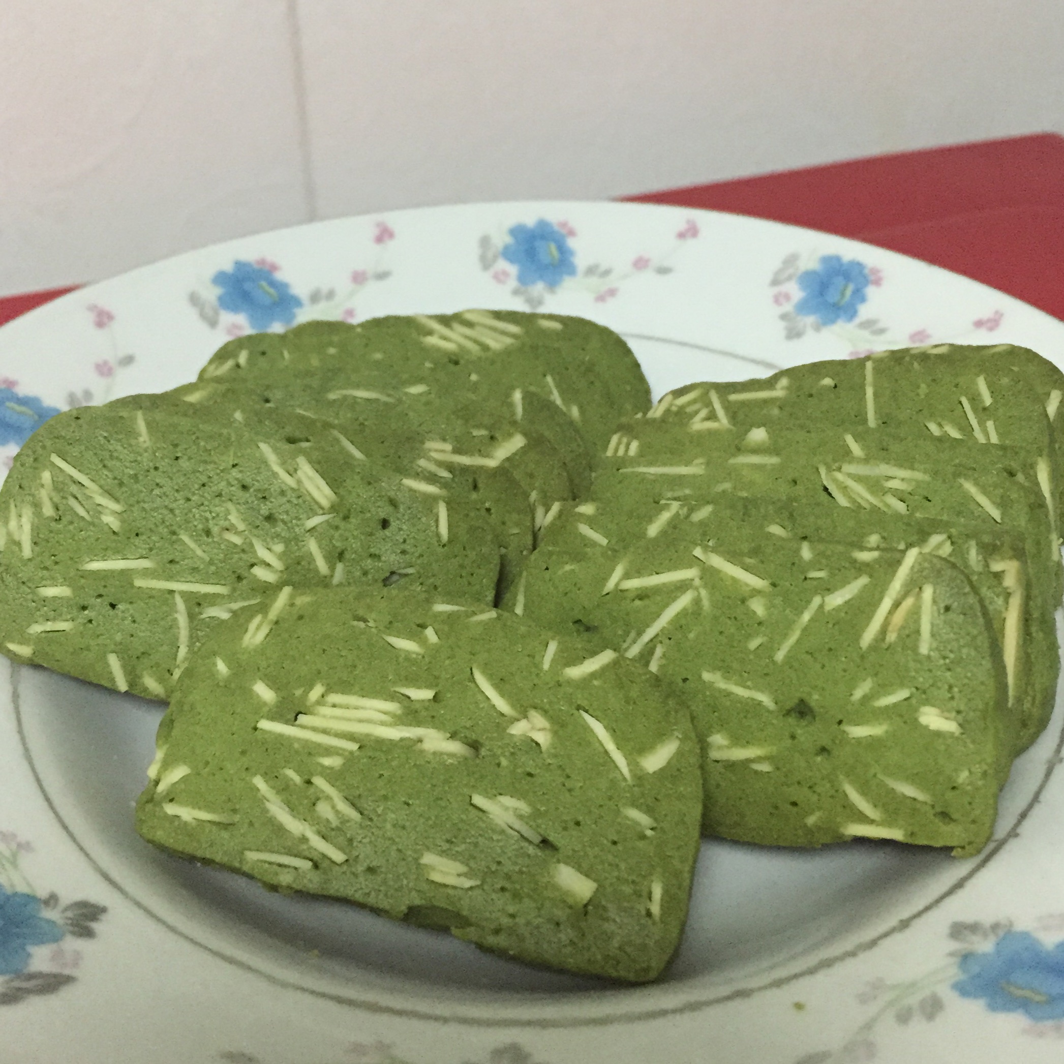 抹茶杏仁片饼干