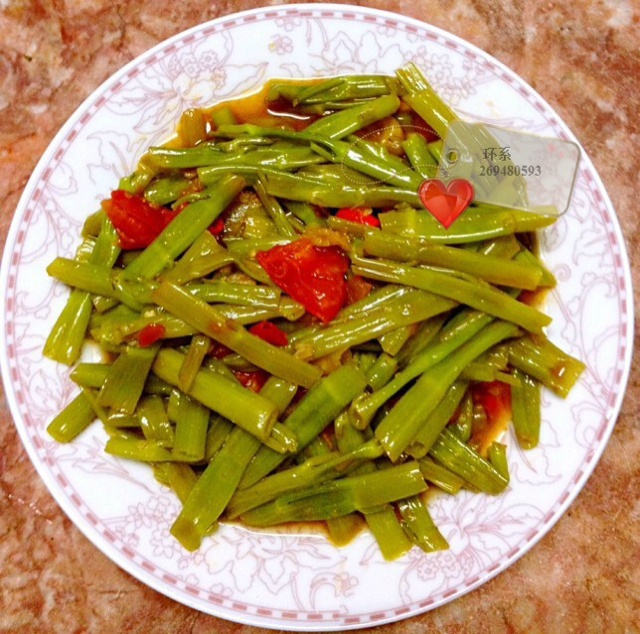 宝宝d猪猪做的酸辣通菜梗