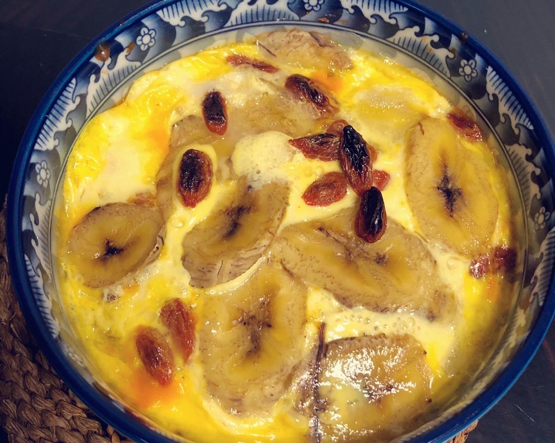 烤香蕉燕麦牛奶