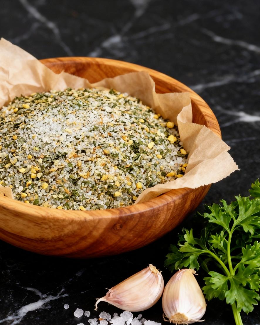 ☘️欧芹大蒜碎盐配比「自制调味料」