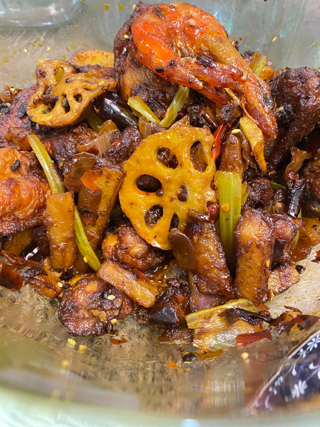 干锅鸡翅香辣虾🍤