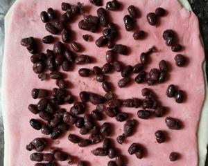 一次发酵的双色蜜豆馒头的做法 步骤8