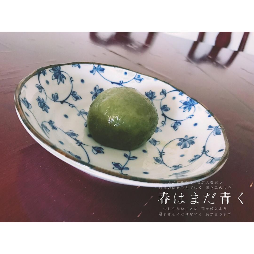 网红青团～～咸蛋黄肉松青团