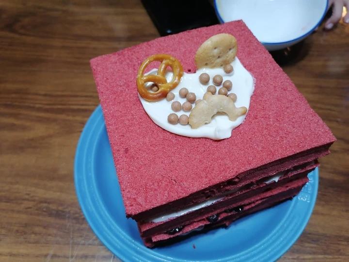 红曲粉就能调出正红色的红丝绒蛋糕卷