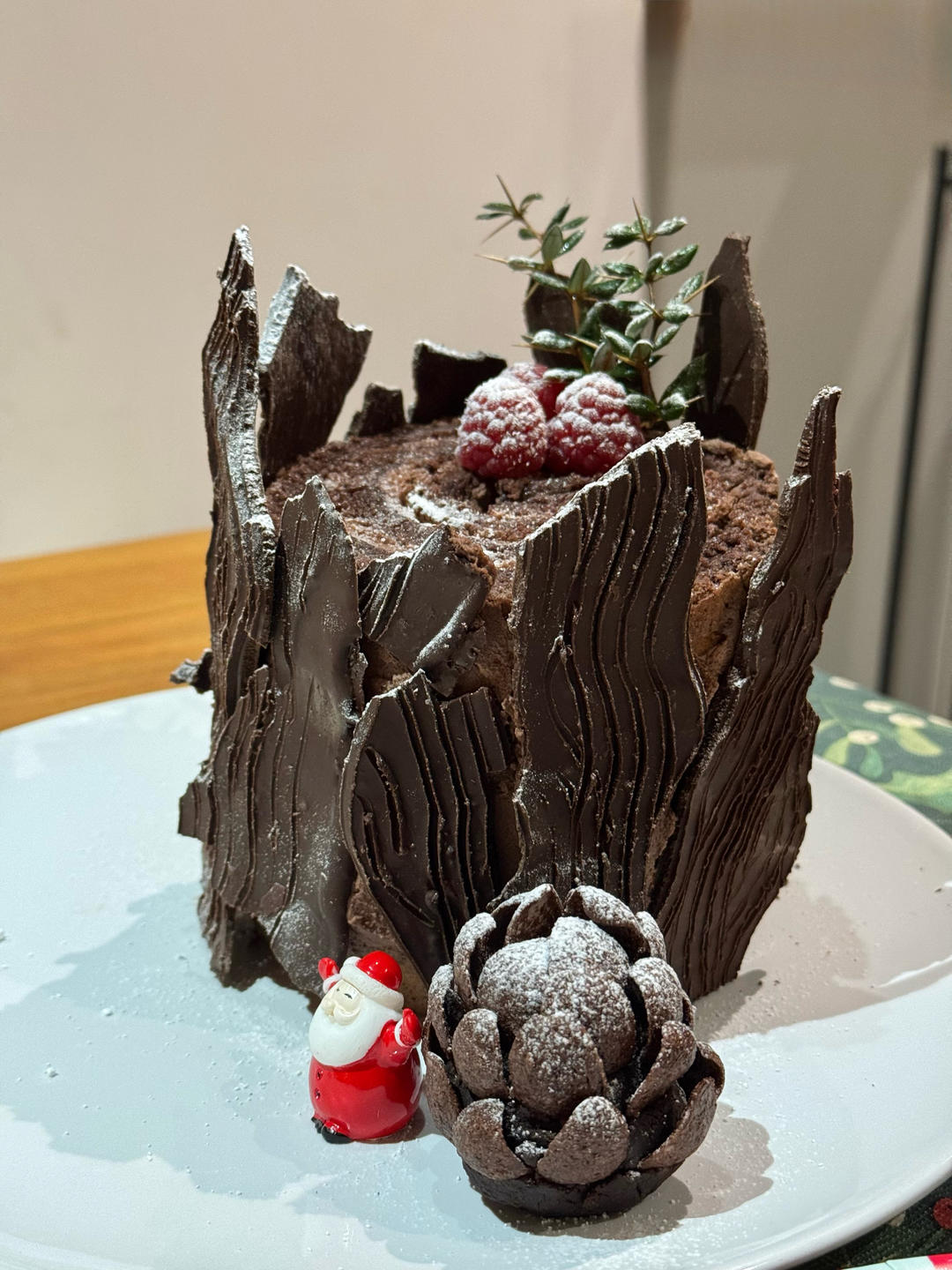 【圣诞树桩蛋糕】