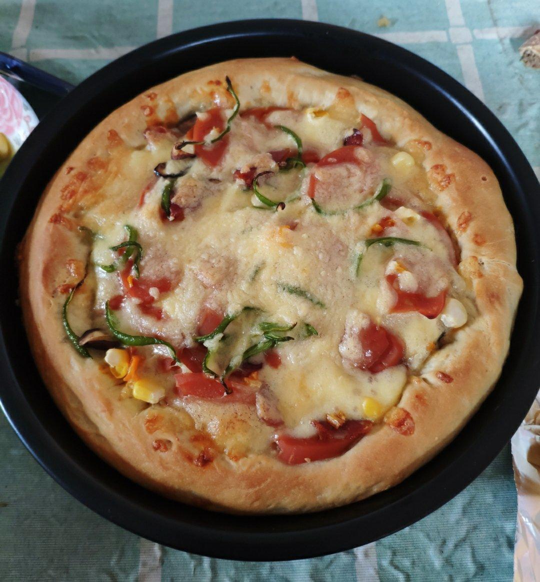 自制厚底披萨面饼