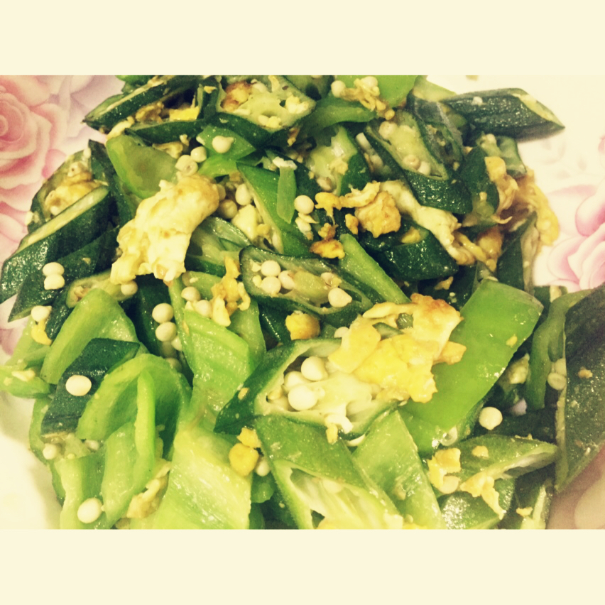 秋葵炒鸡蛋