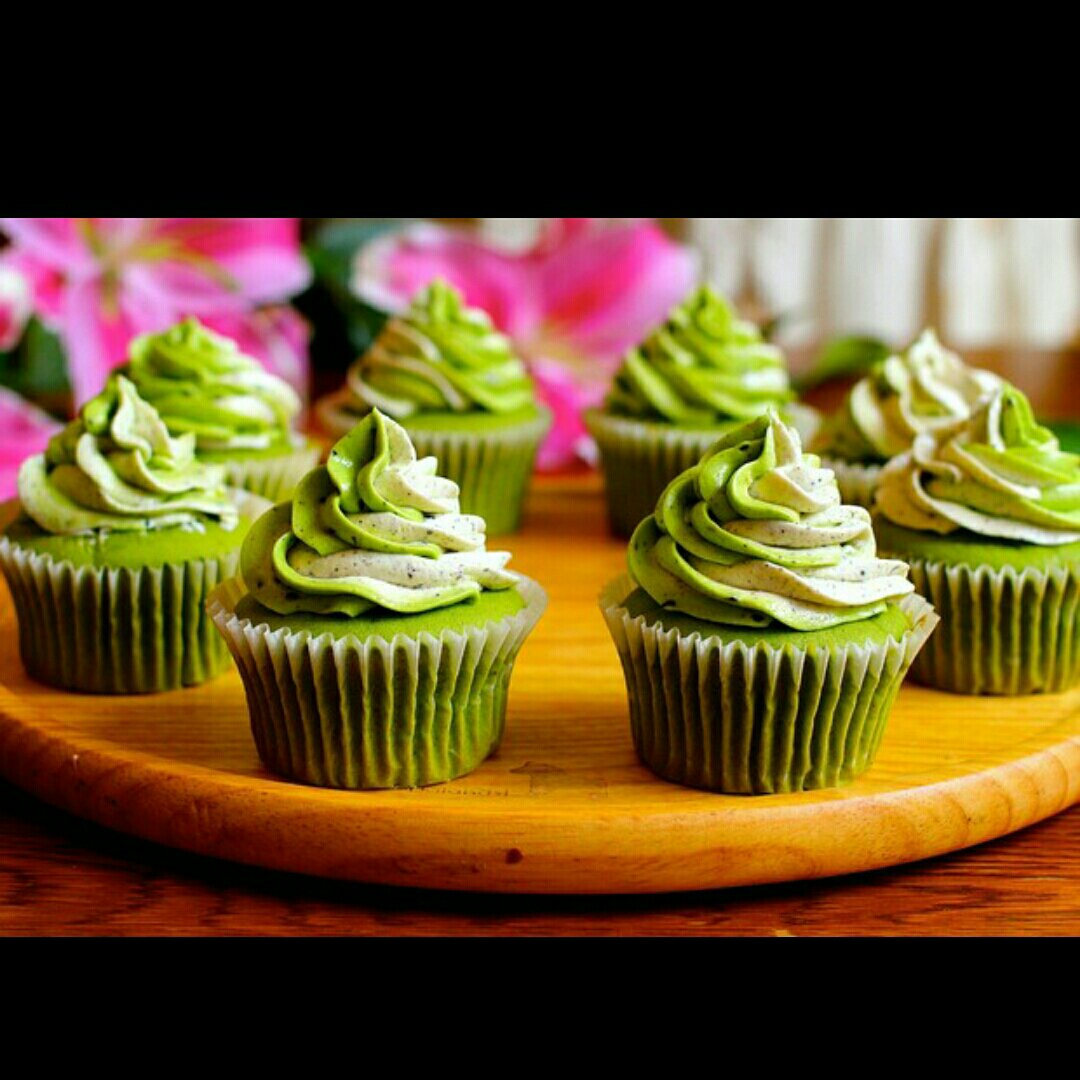 【青山绿水，白云出岫】黑芝麻抹茶双享纸杯蛋糕