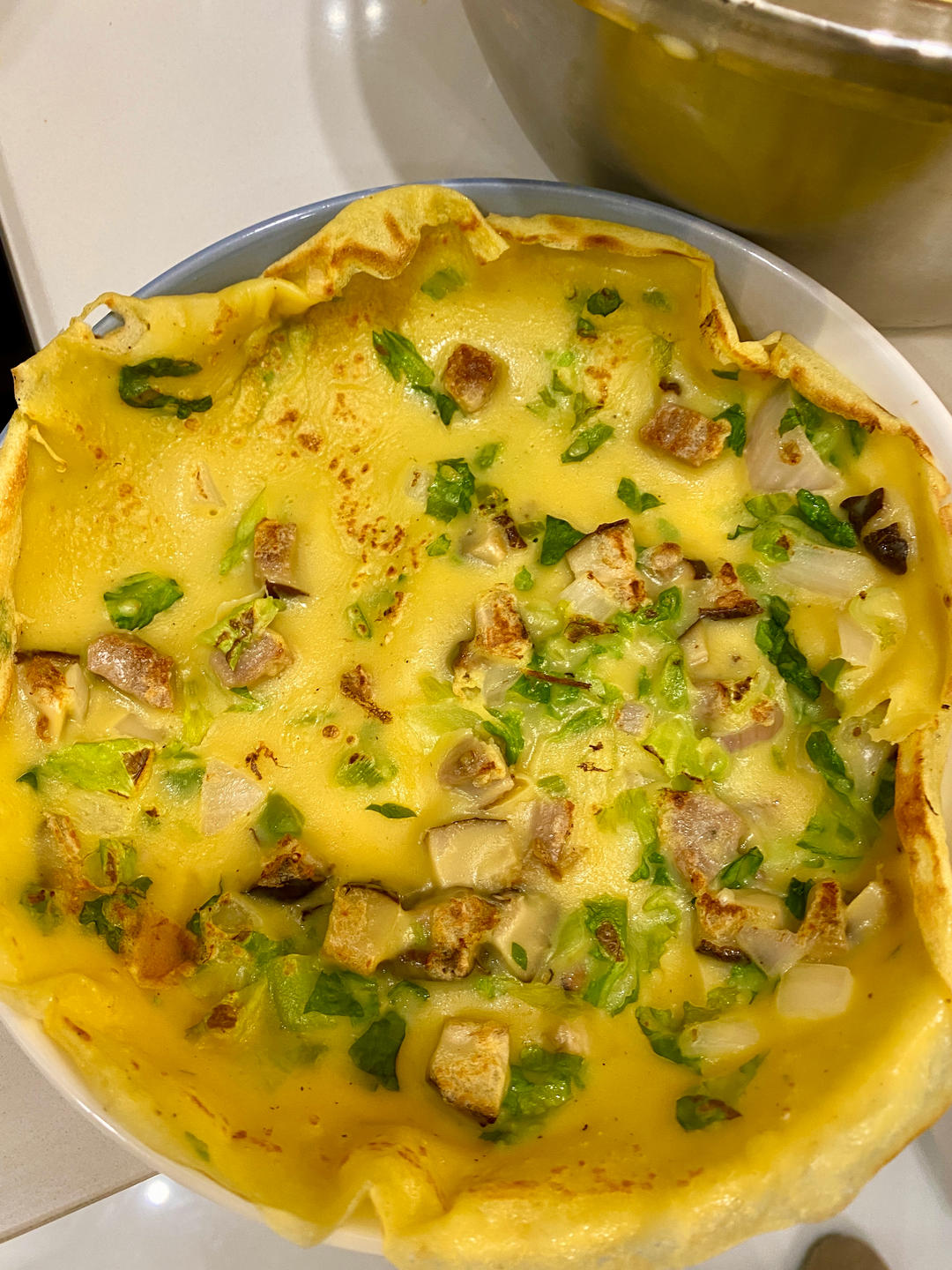 简单快手蔬菜鸡蛋煎饼