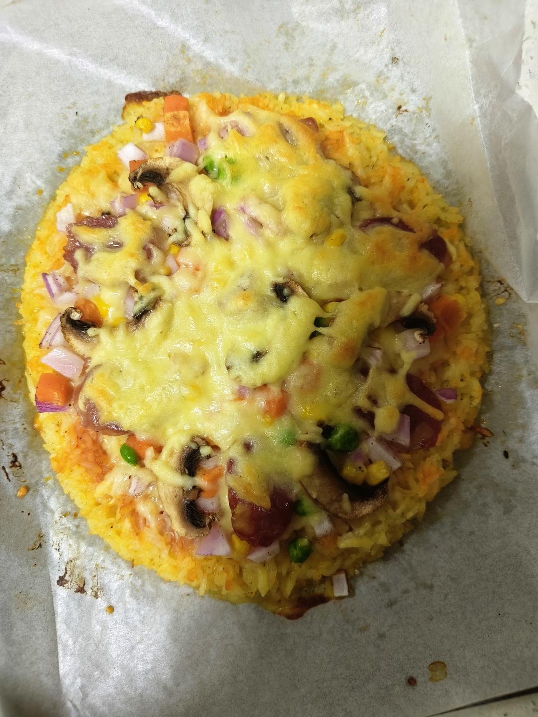 剩米饭的华丽转身-米饭披萨