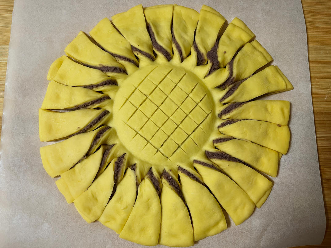 向日葵豆沙面包