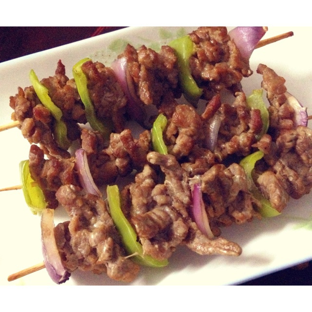 多彩牛肉串