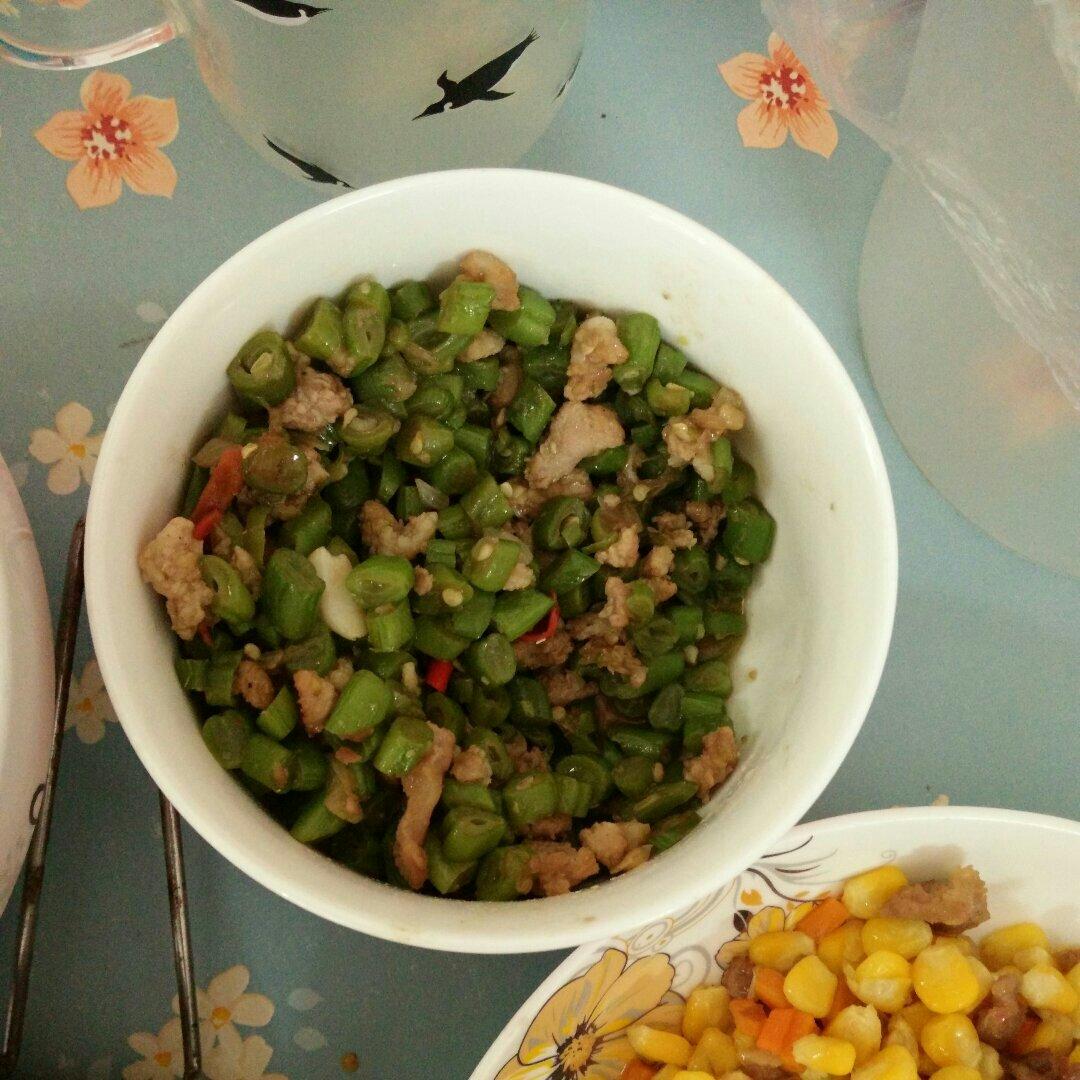 肉沫豆角下饭菜