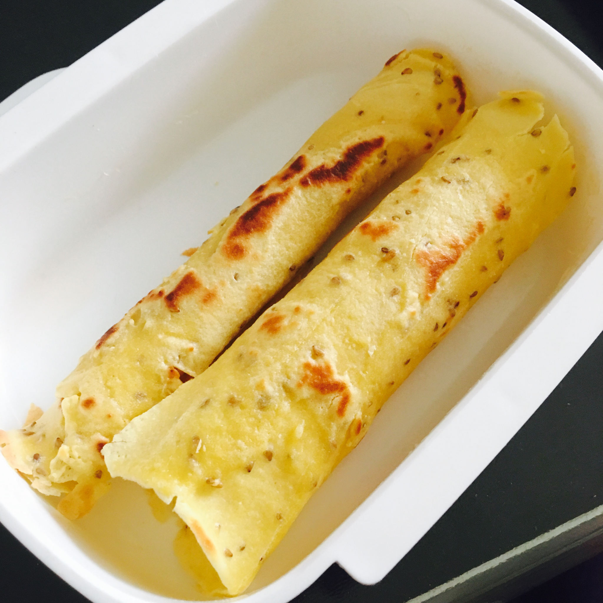 五色香脆黑芝麻蛋卷-平底锅版