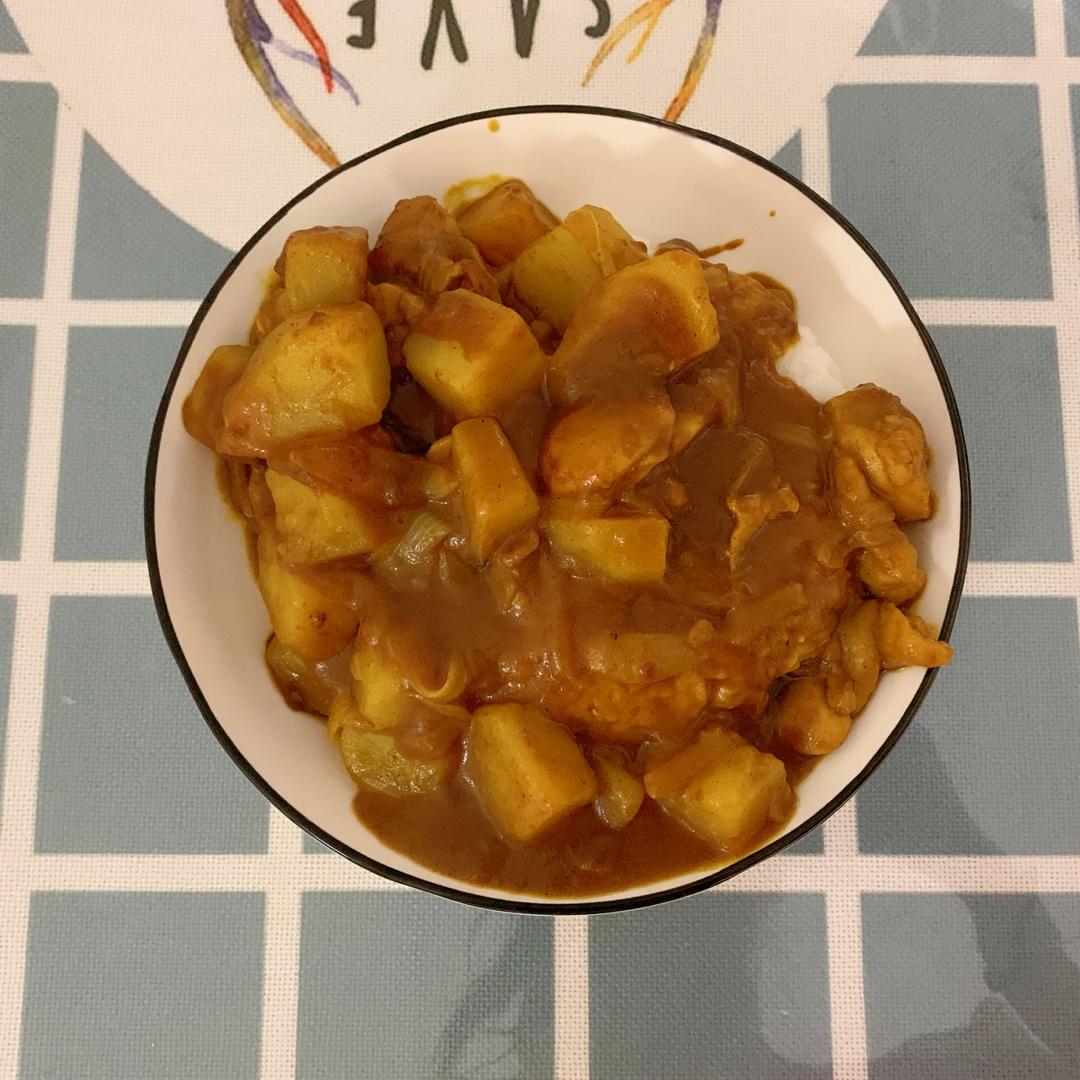 咖喱鸡腿饭