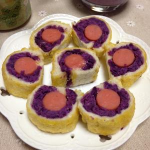 紫薯火腿卷的做法 步骤5