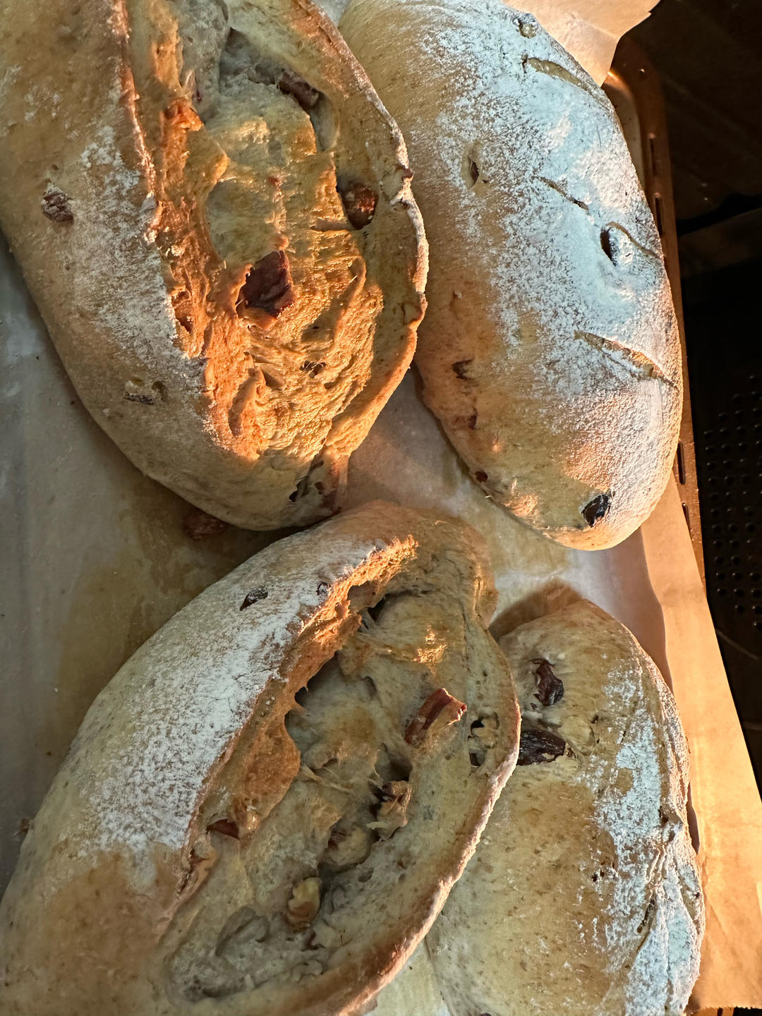 全麦蔓越莓核桃软欧包