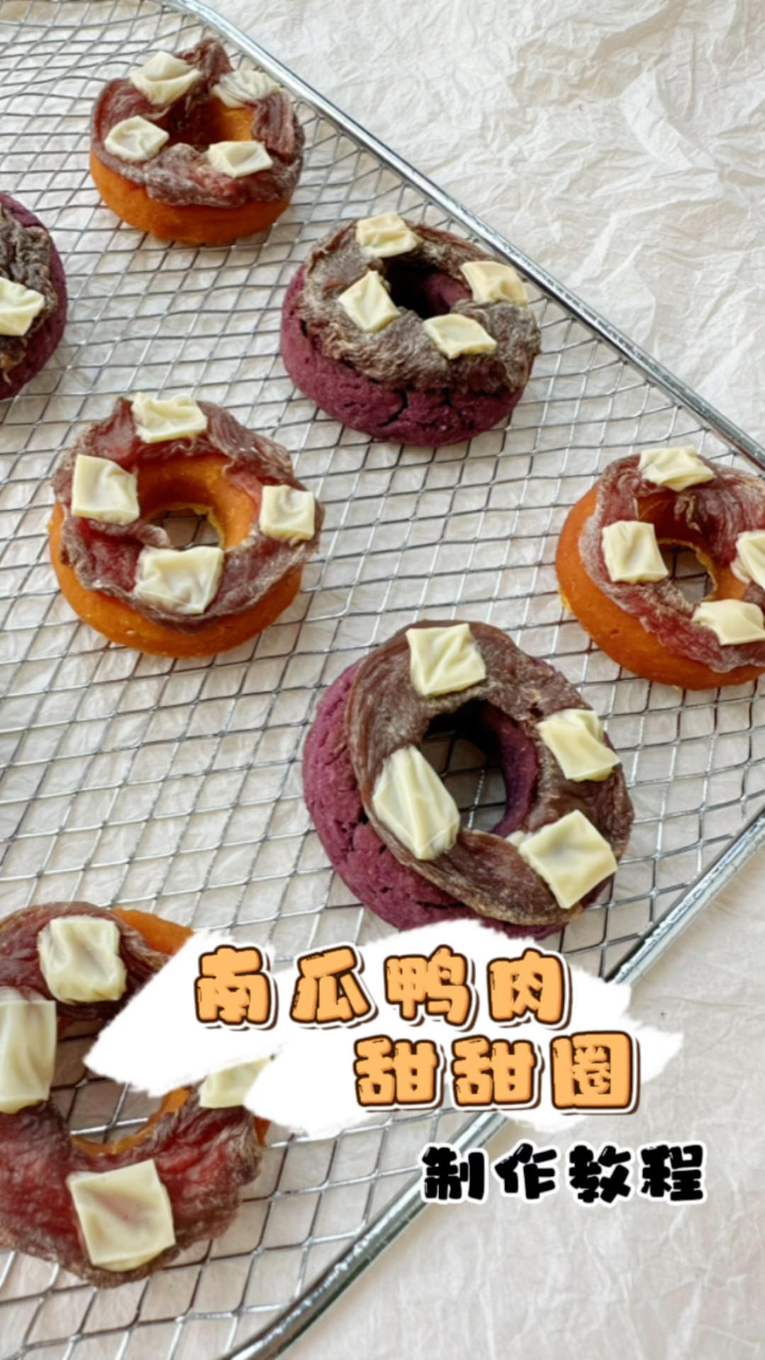 宠物零食教程 | 南瓜鸭肉甜甜圈 | 营养丰富