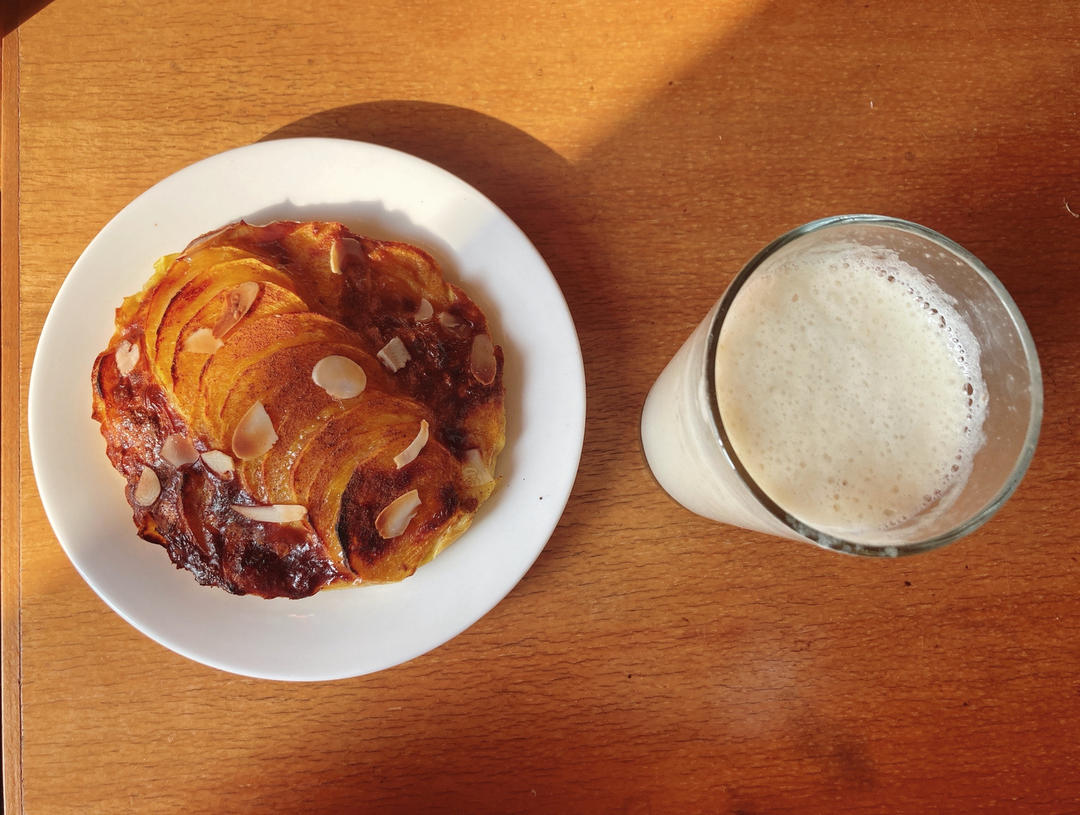 快手肉桂燕麦苹果派【健康主食】