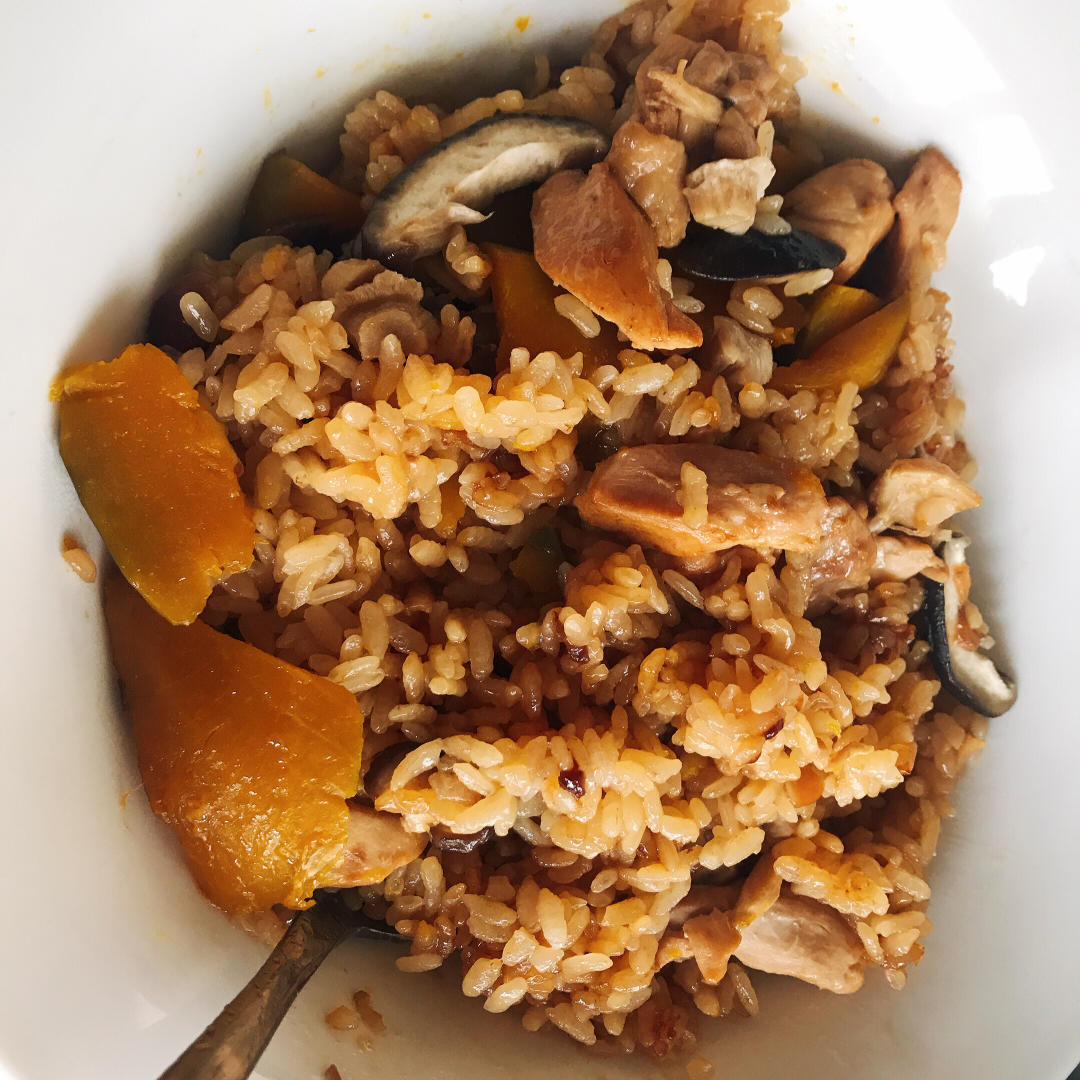 南瓜鸡肉饭
