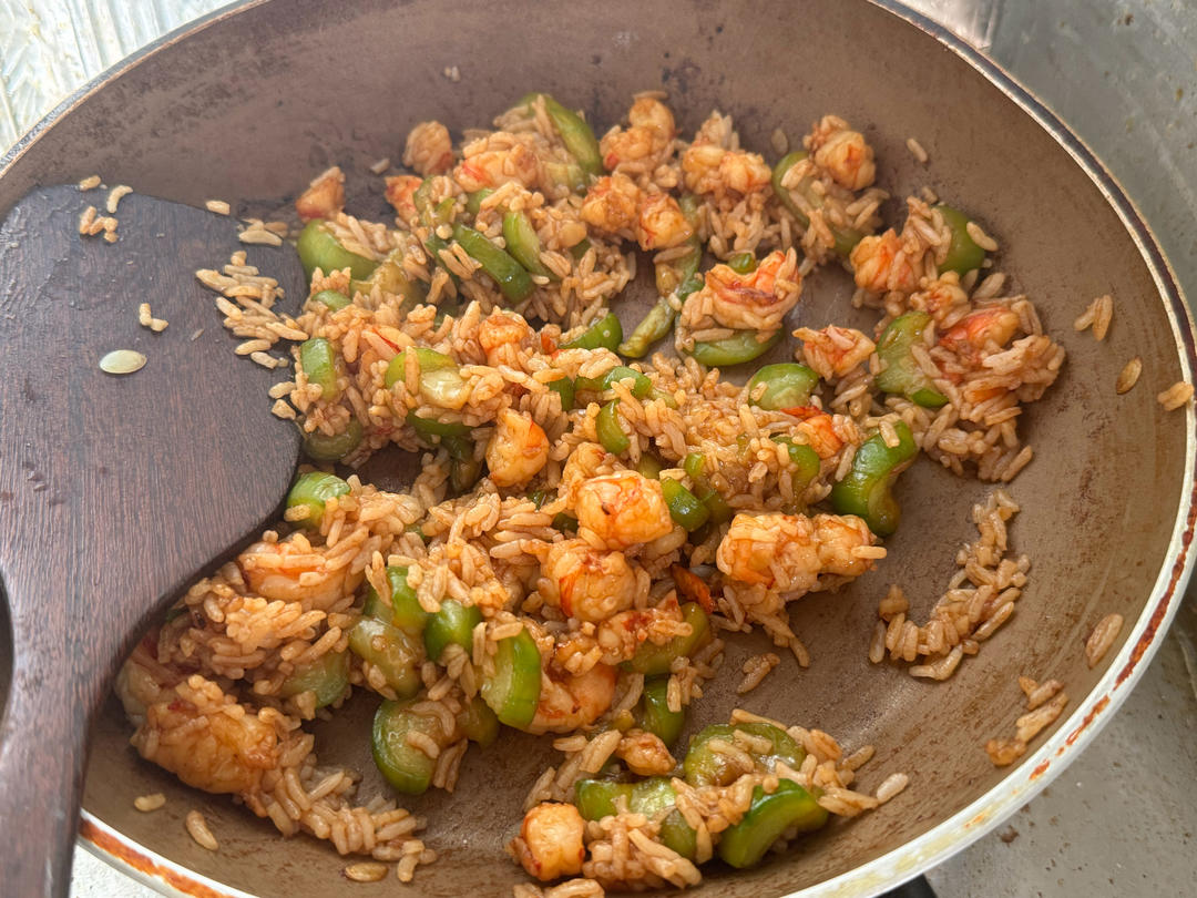 香菇丝瓜炒饭