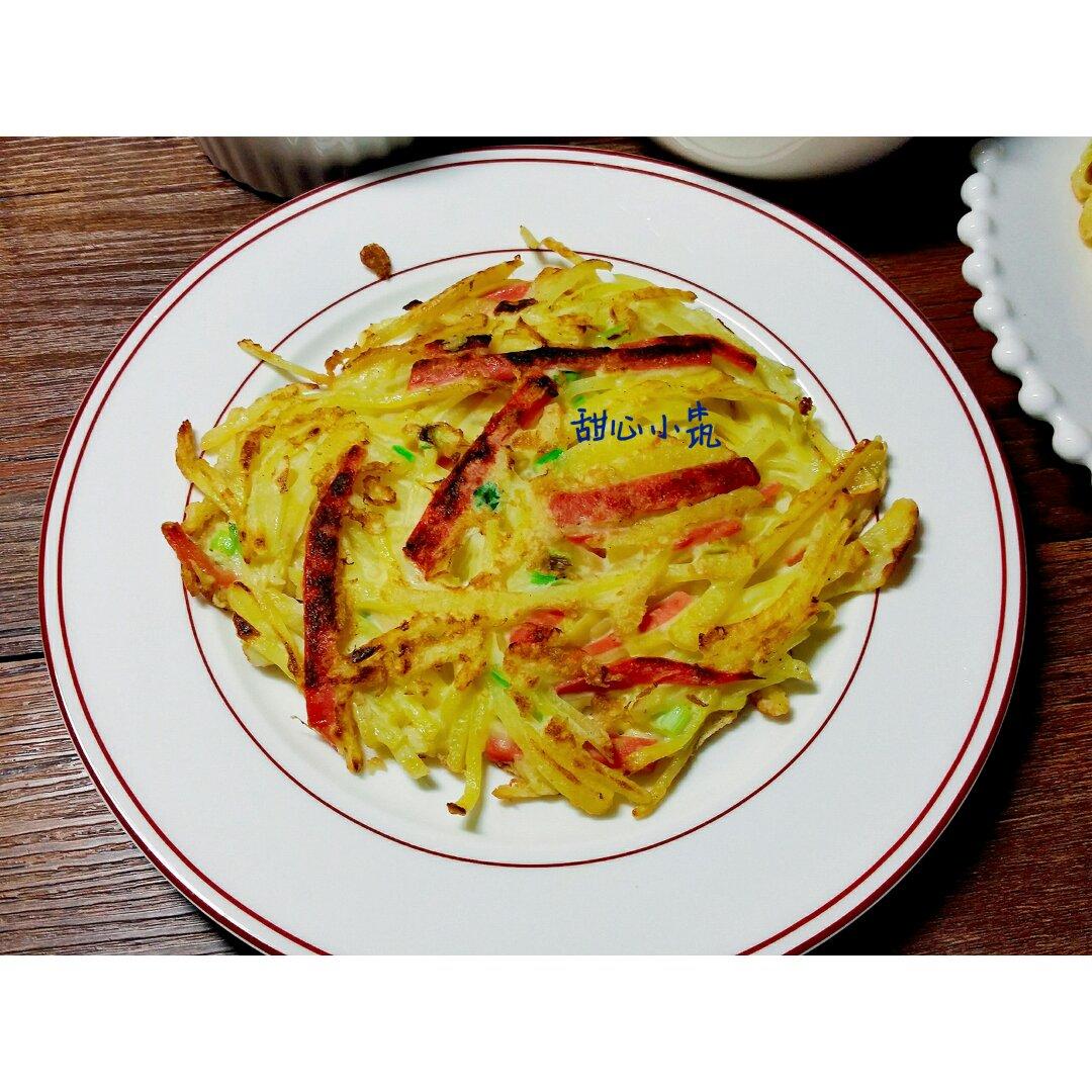土豆丝鸡蛋饼