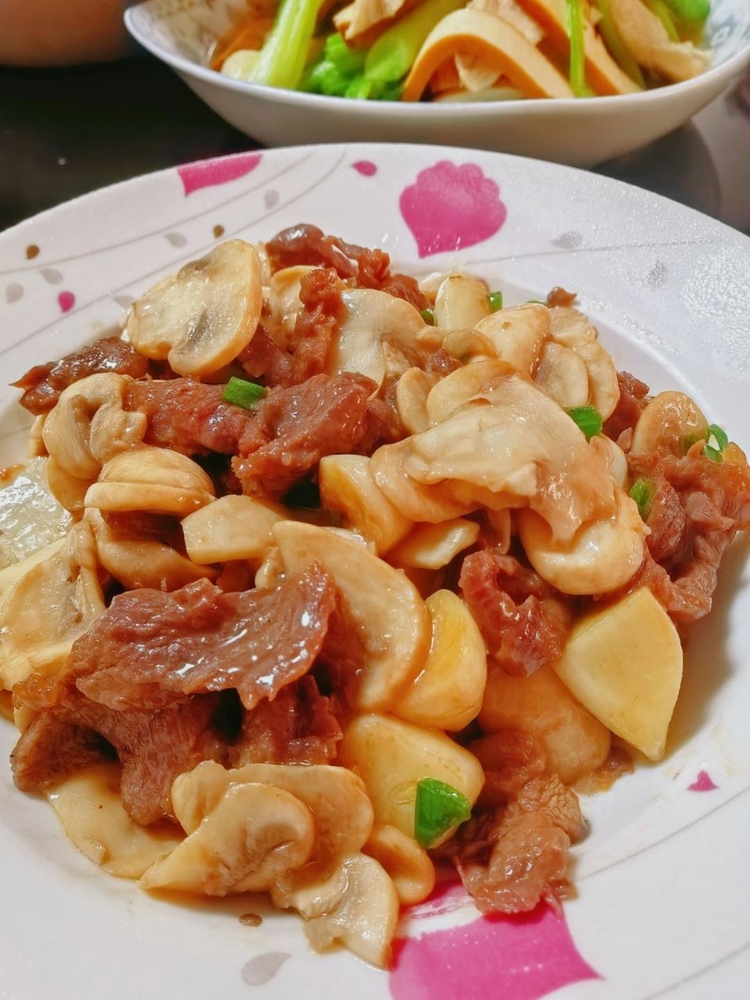 🔥口蘑炒牛肉✅低脂美味无敌嫩