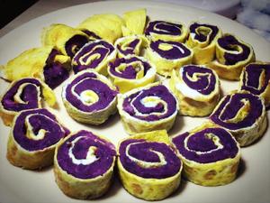 紫薯蛋卷的做法 步骤3