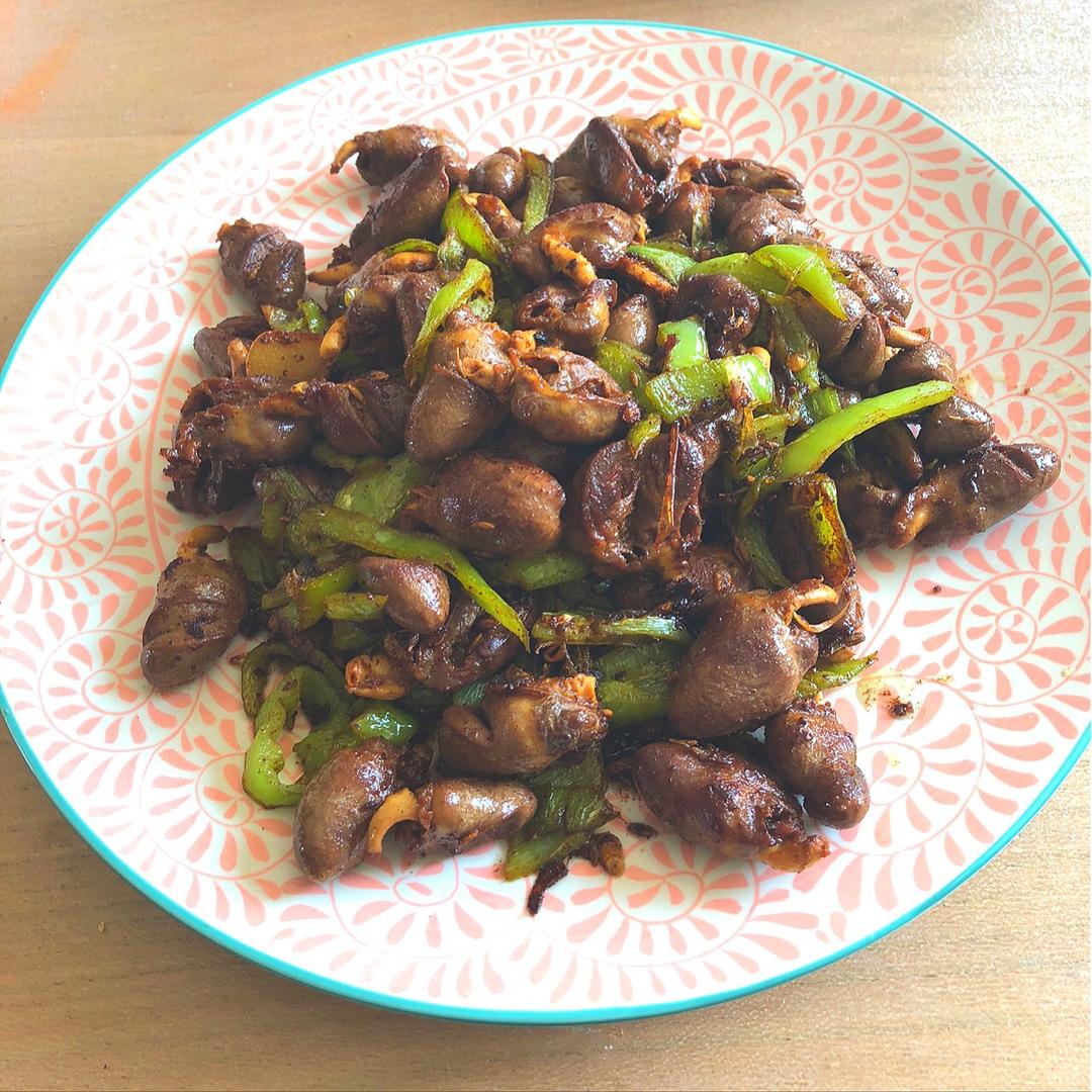爆炒鸡心（孜然版）
