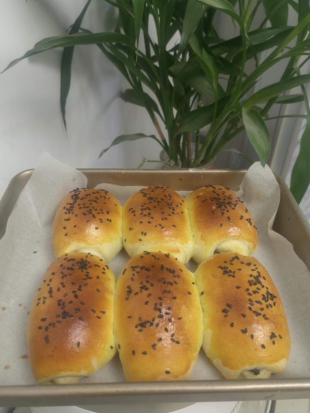 黄油面包卷（红豆陷）超级松软