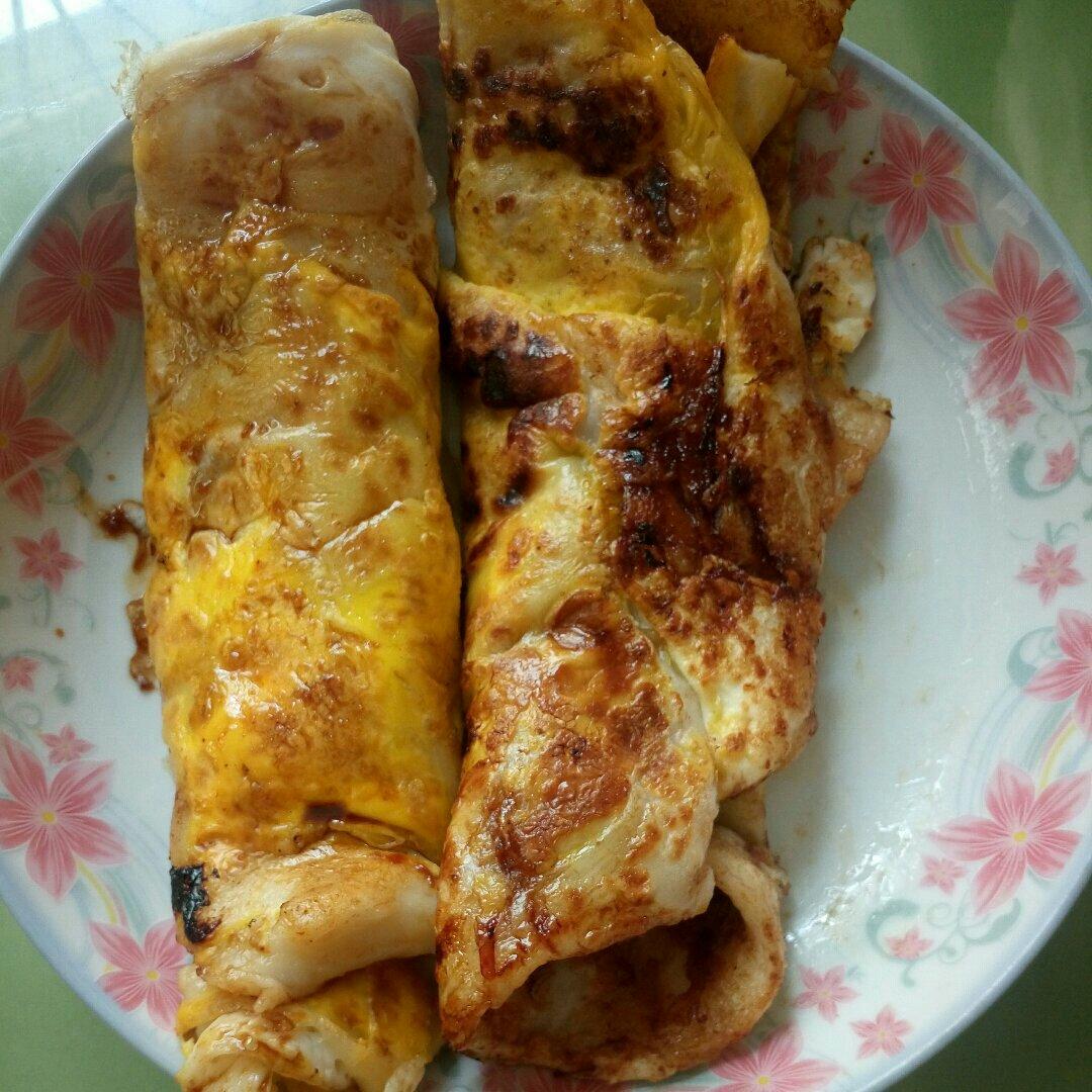 家庭版煎饼果子---快手健康早餐，利用家里现有材料