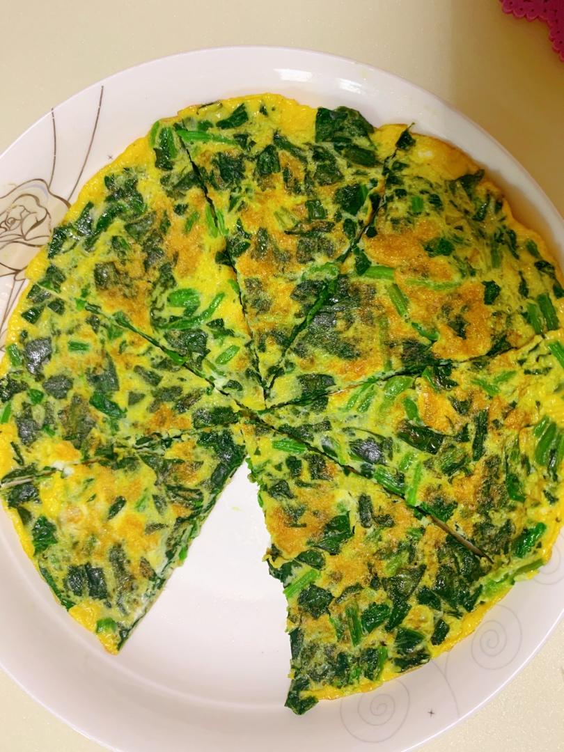 菠菜鸡蛋饼
