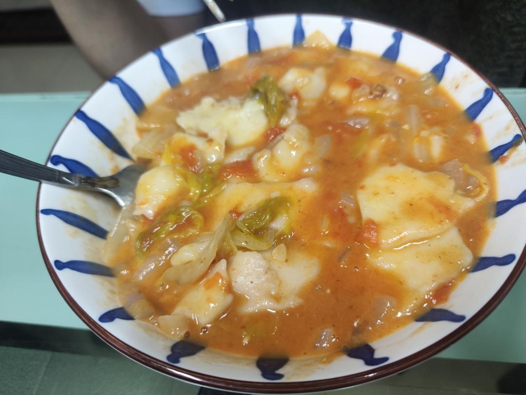 西红柿鸡蛋面片 （内附揪面片教程）