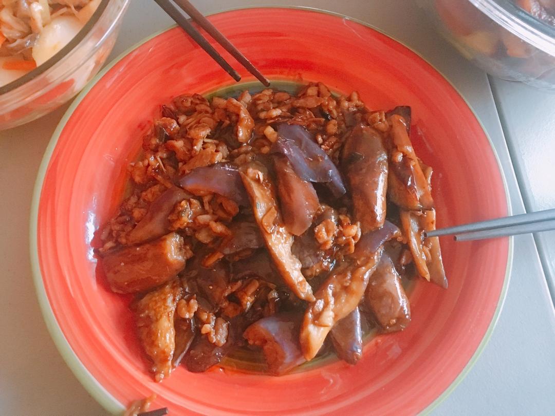 红烧肉沫茄子