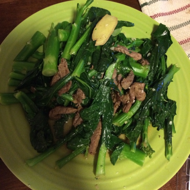 芥兰炒牛肉
