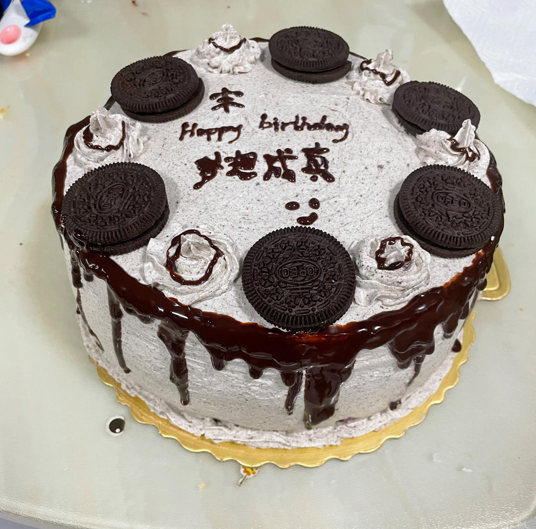 私房烘焙｜奥利奥淋面生日蛋糕