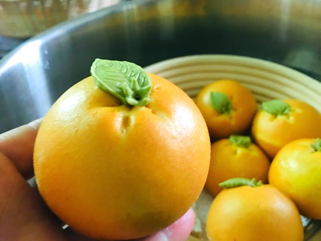可剥皮的橘子🍊卡通果蔬仿真橘子造型馒头