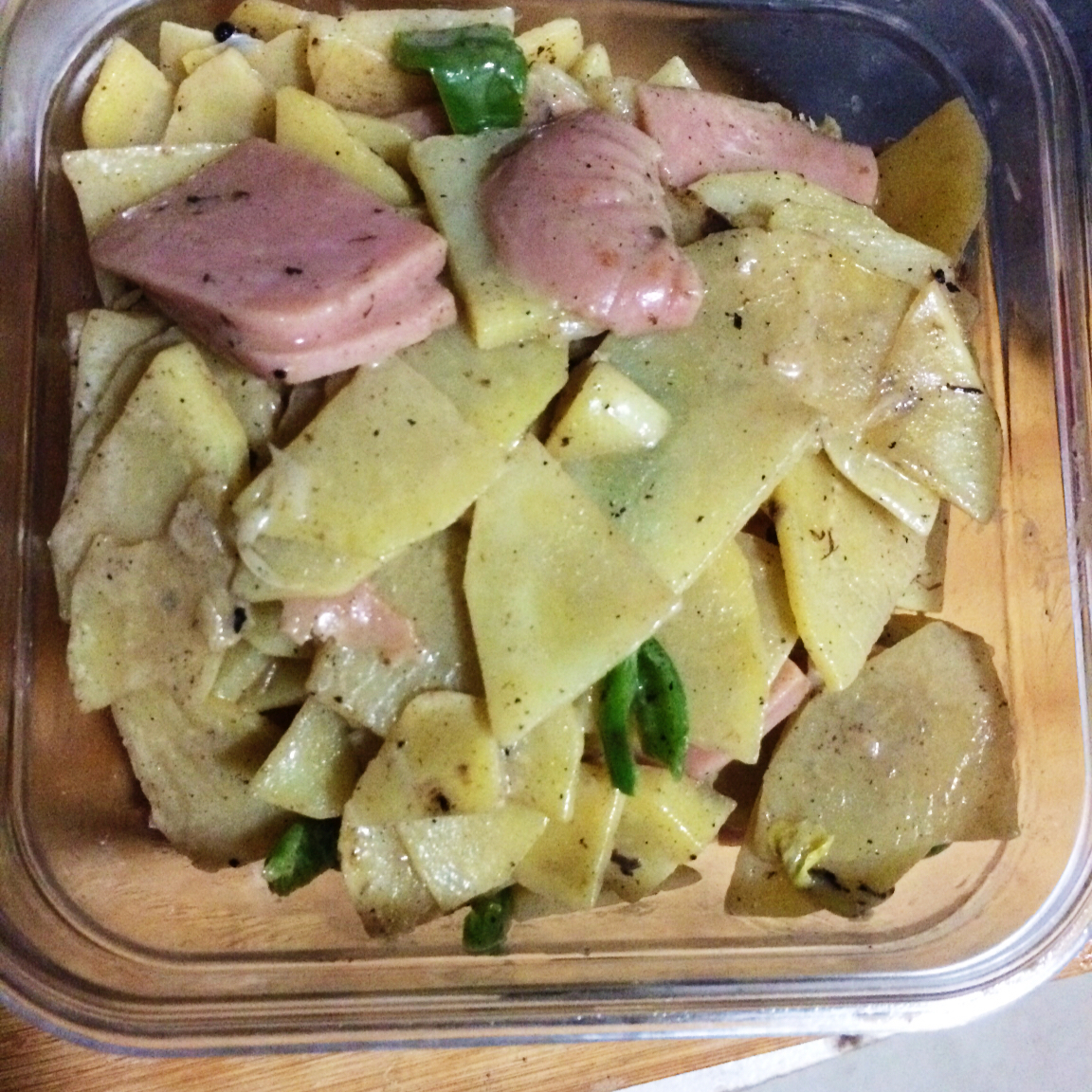 土豆片炒火腿