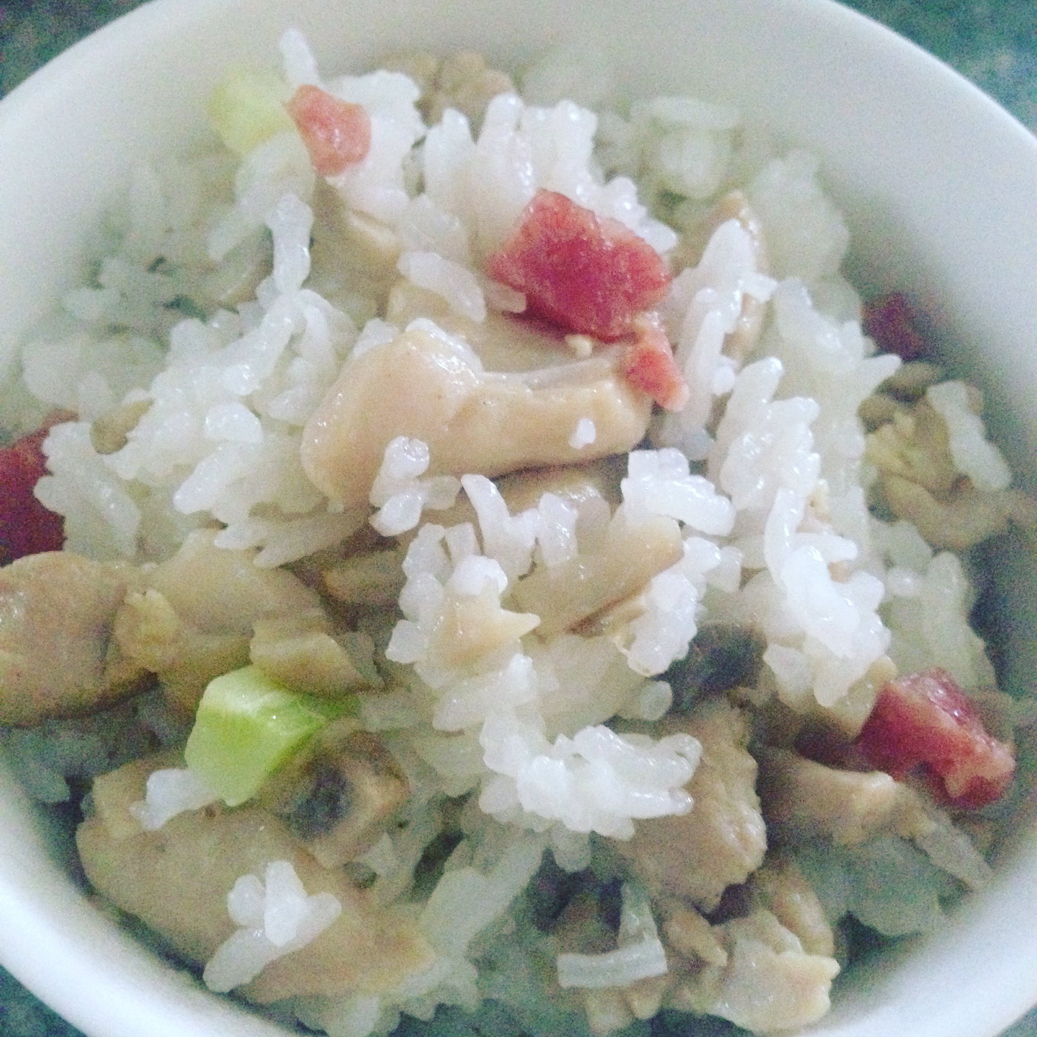鸡肉蘑菇焖饭