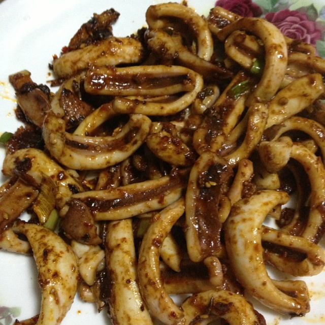 孜然辣炒鱿鱼