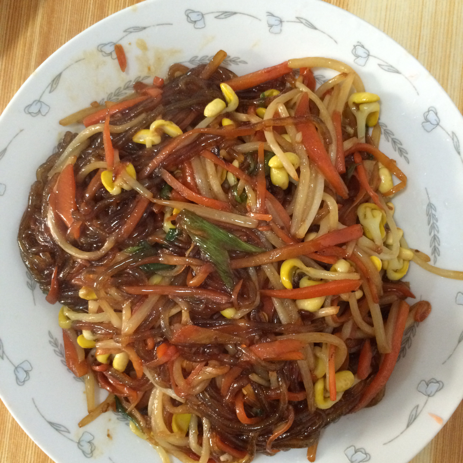 豆芽炒粉丝