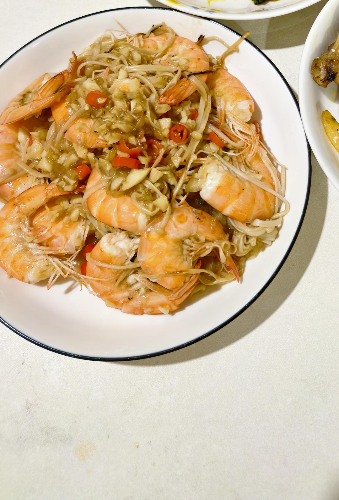 蒜蓉粉丝虾煲