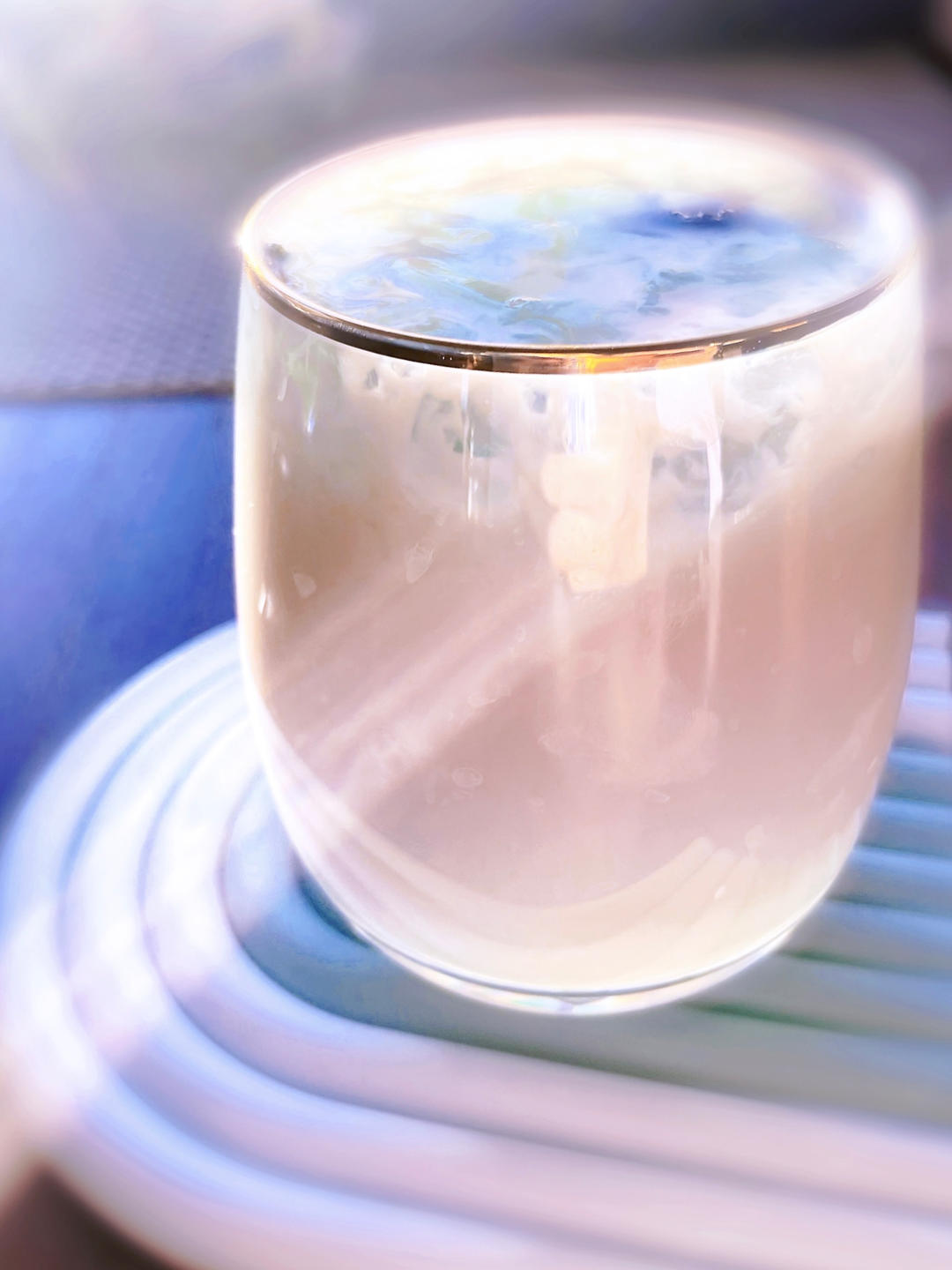 蝶豆花奶冻